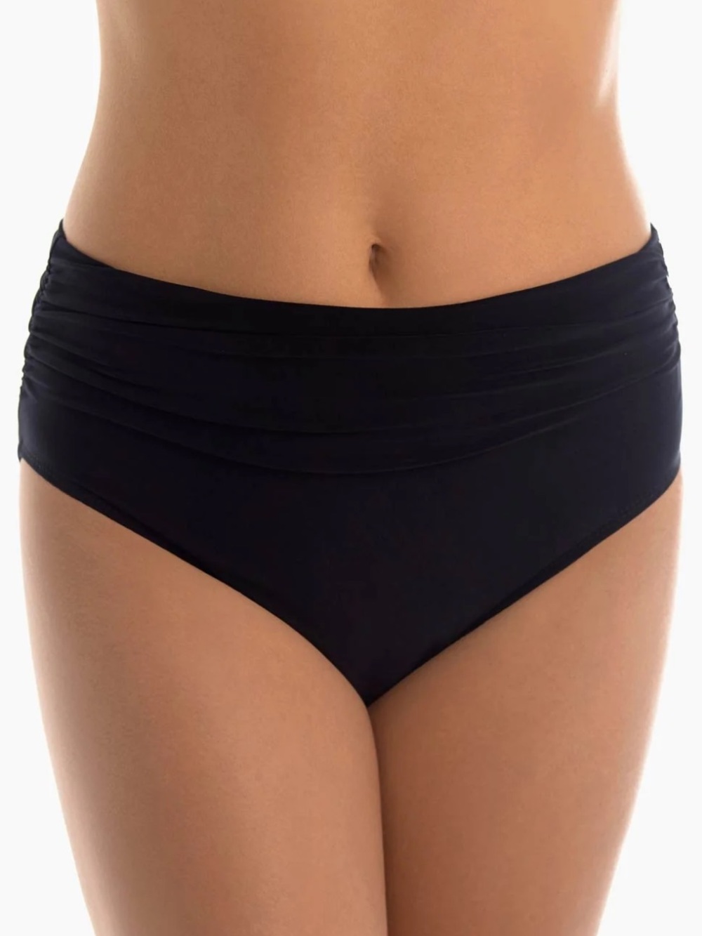 Magicsuit Shirred Jersey Bikini Bottoms in Black SZ 16 NWT